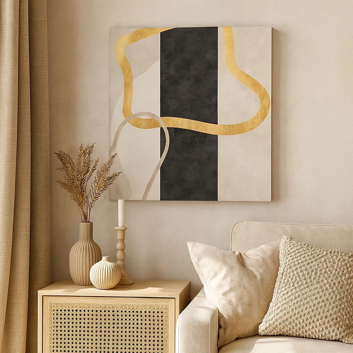 Obraz na plátne - Tvary v slučke - 30x30 cm