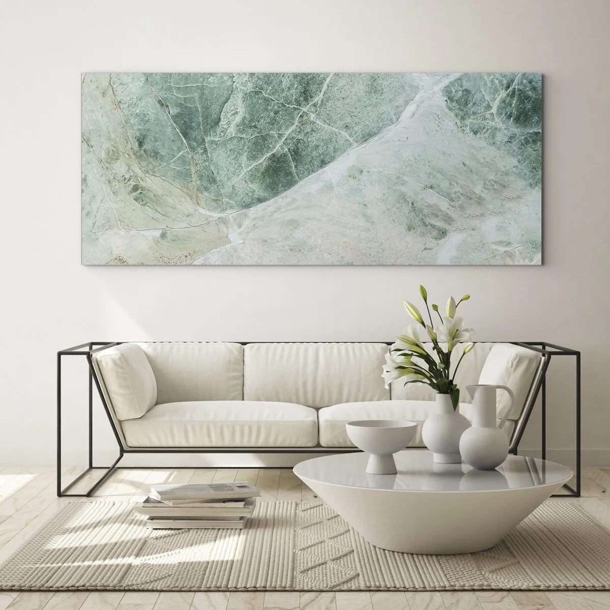 Obraz na skle - Vznešený chlad kameňa - 100x40 cm