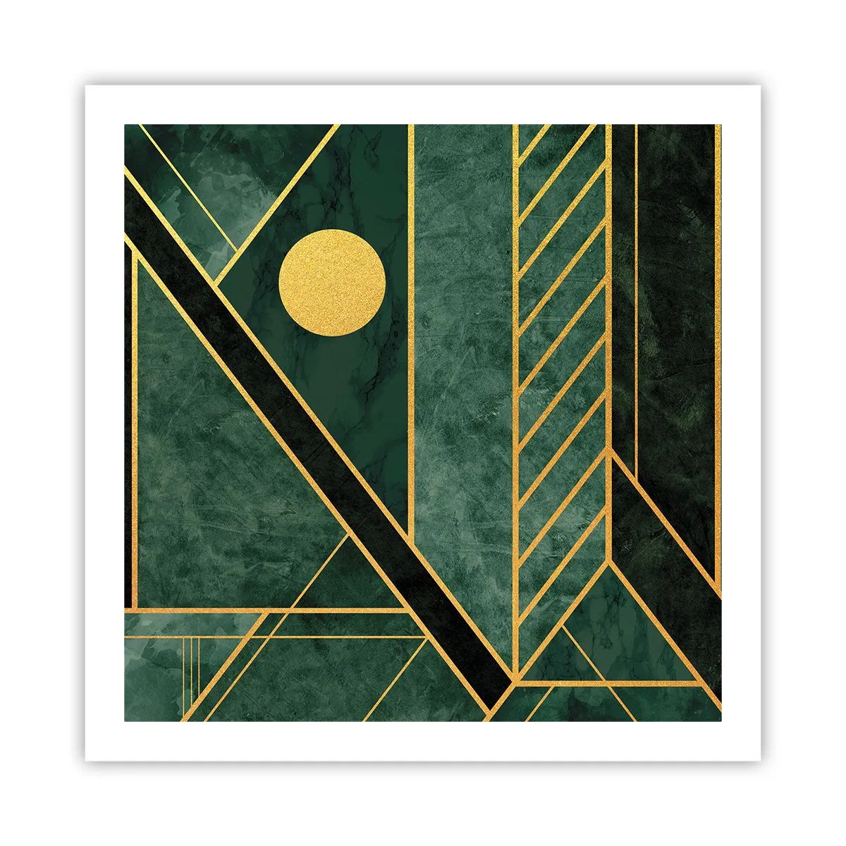 Plagát - Dynamika zlata a lazuritu - 60x60 cm