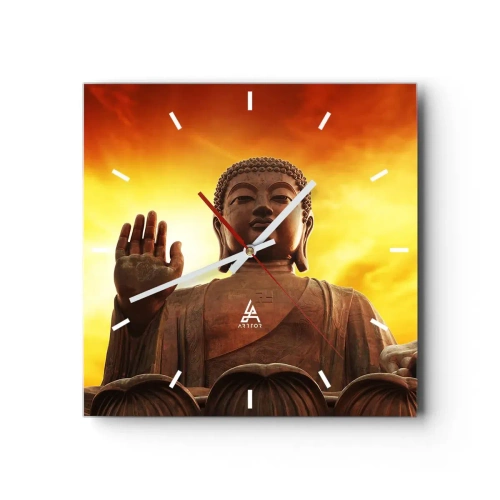 Nástenné hodiny - Svetový kľud - 40x40 cm