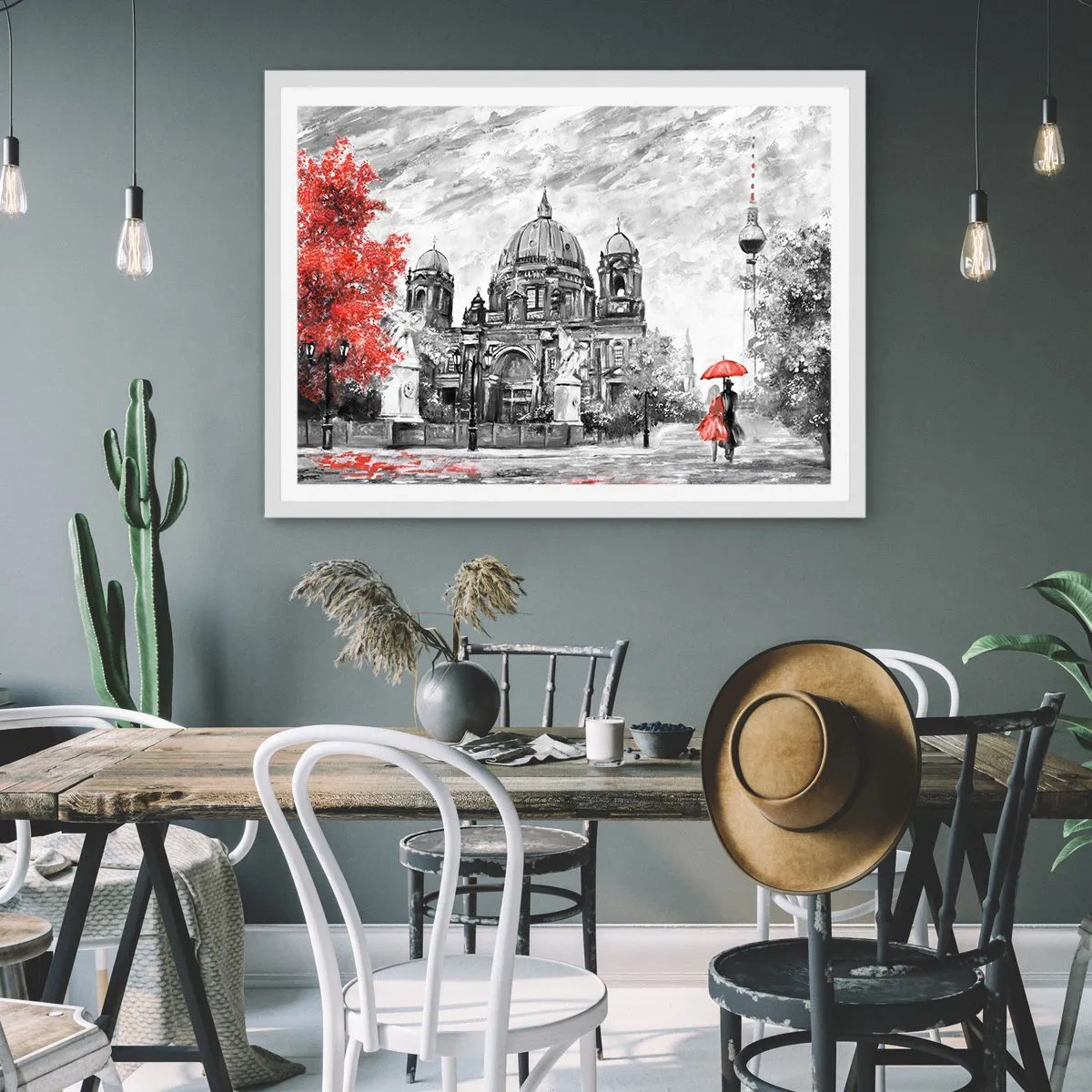 Plagát v bielom ráme - Berlínske stretnutie - 91x61 cm