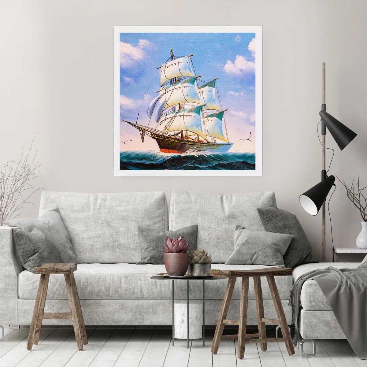 Plagát - Hrdo s vetrom - 60x60 cm