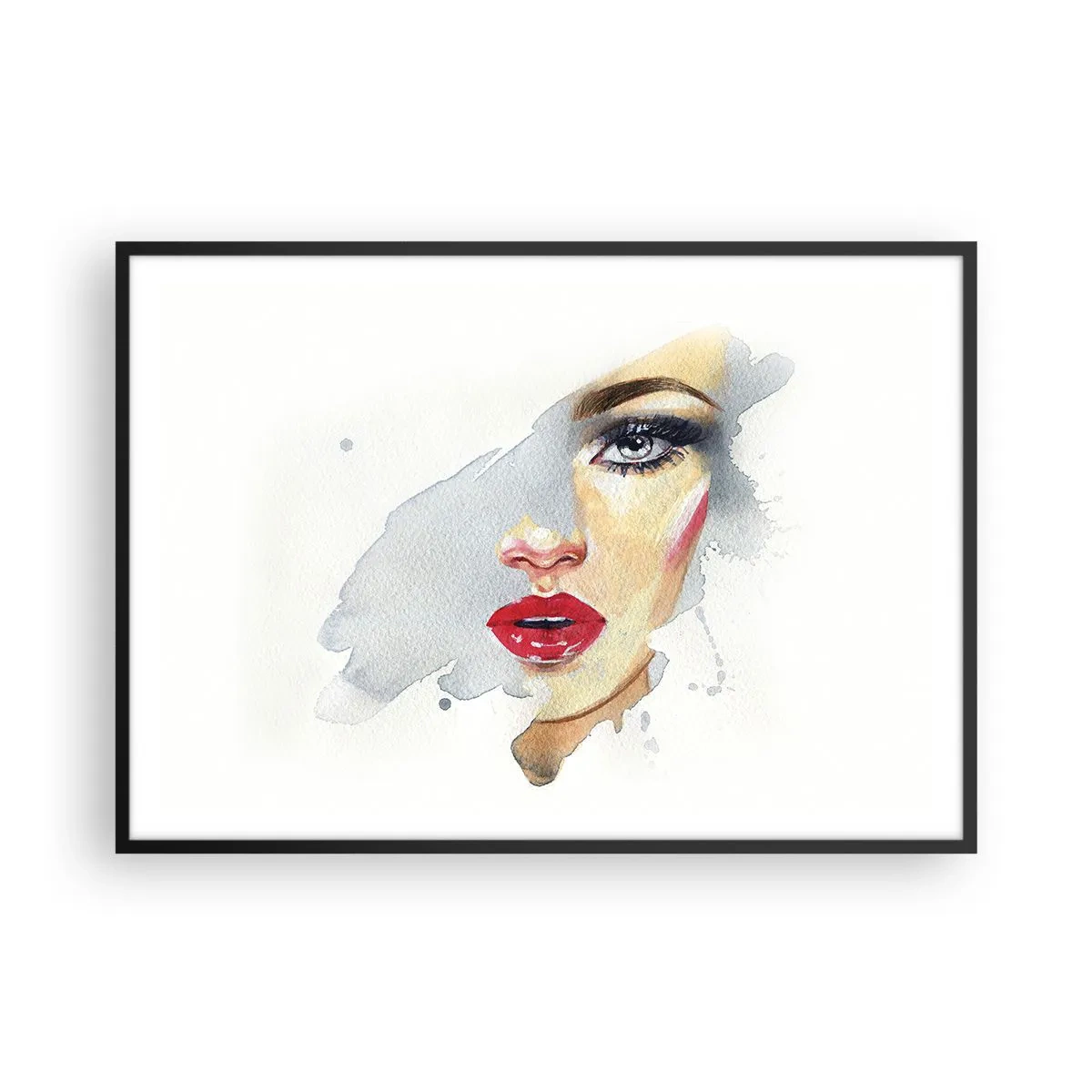 Plagát v čiernom ráme - Odraz v kvapke vody - 100x70 cm