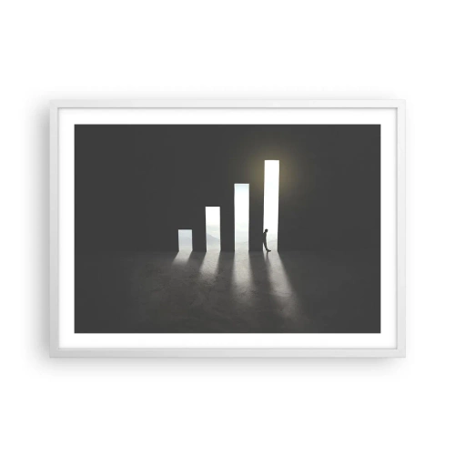Plagát v bielom ráme - Úspech – impresia - 70x50 cm