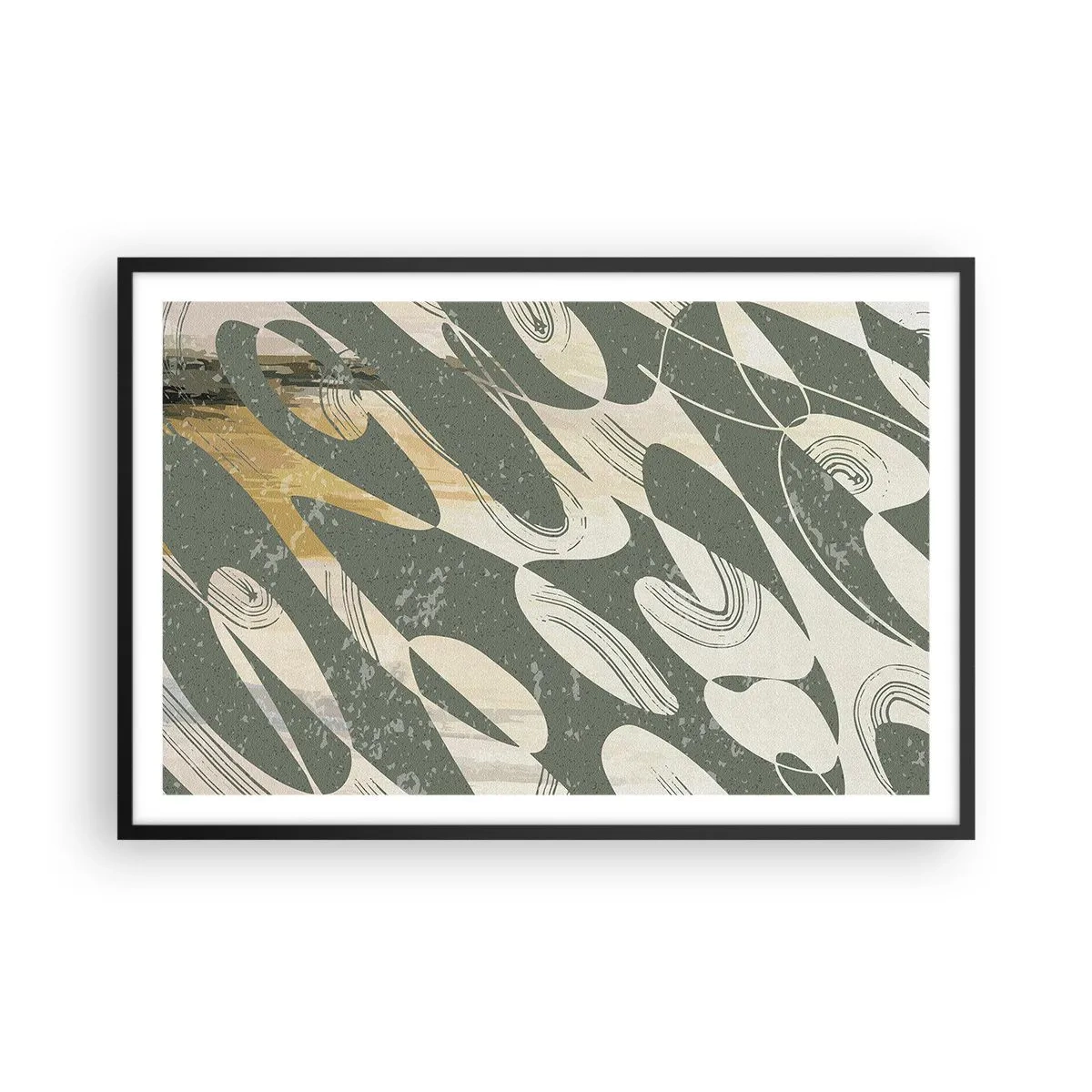 Plagát v čiernom ráme - Rytmizovaná abstrakcia - 91x61 cm