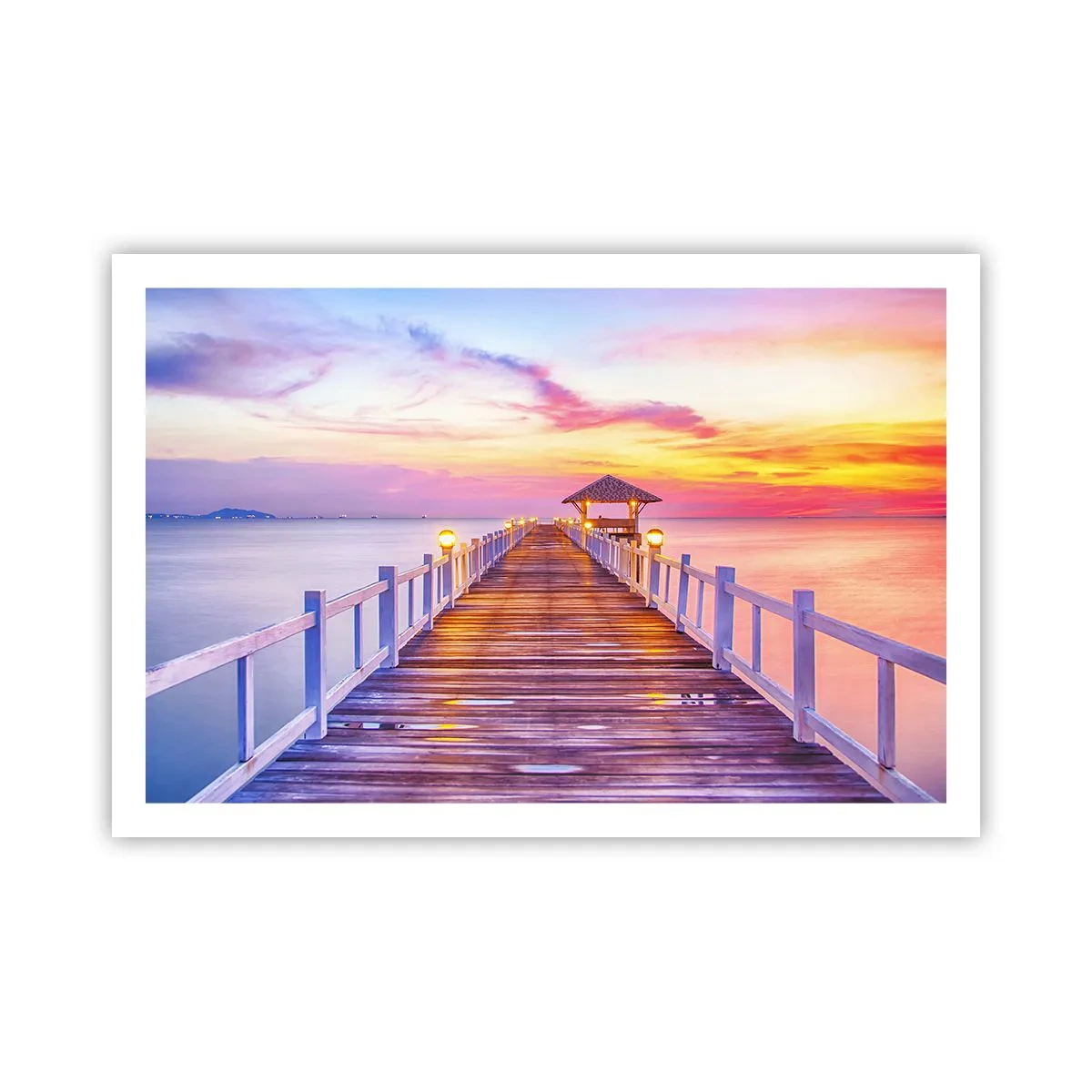 Plagát - Ľaliovo-zlaté ticho večera - 91x61 cm