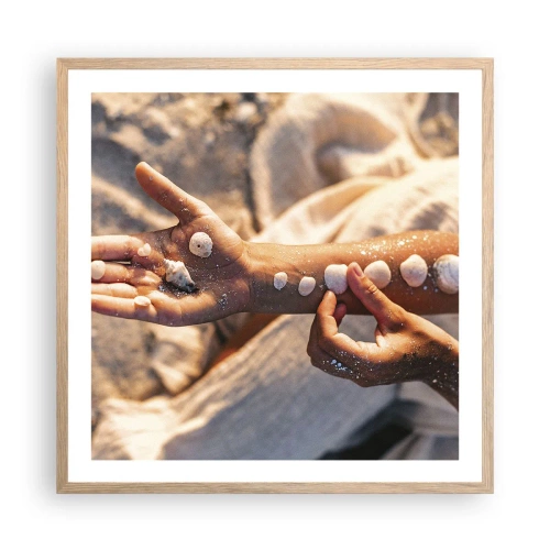 Plagát v ráme zo svetlého duba - Krása na dosah - 60x60 cm