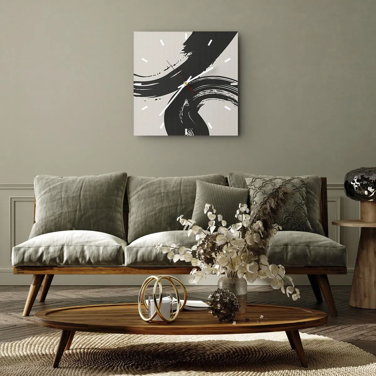 Nástenné hodiny - S rozmachom a dookola - 40x40 cm