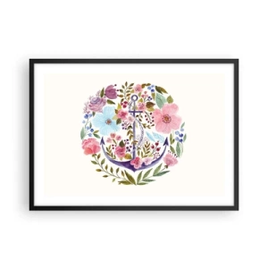 Plagát v čiernom ráme - Námorníkov krásny sen - 70x50 cm