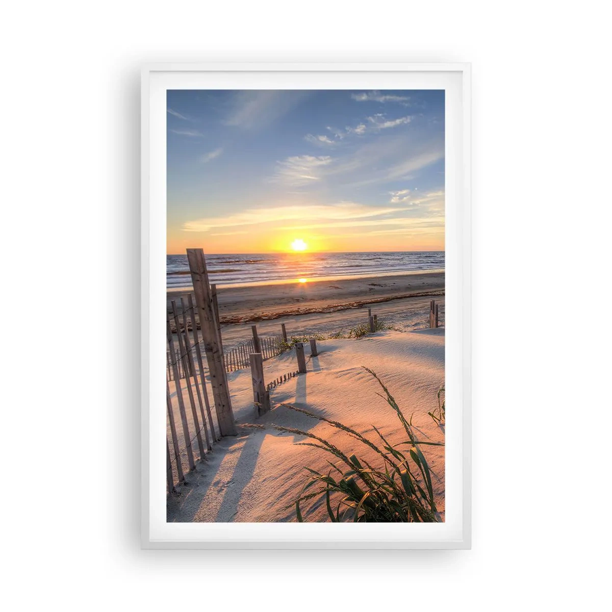 Plagát v bielom ráme - Odlesk a tieň vetra - 61x91 cm