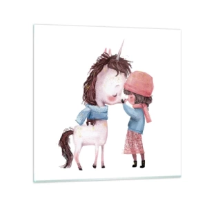 Obraz na skle - Zimný príbeh - 70x70 cm