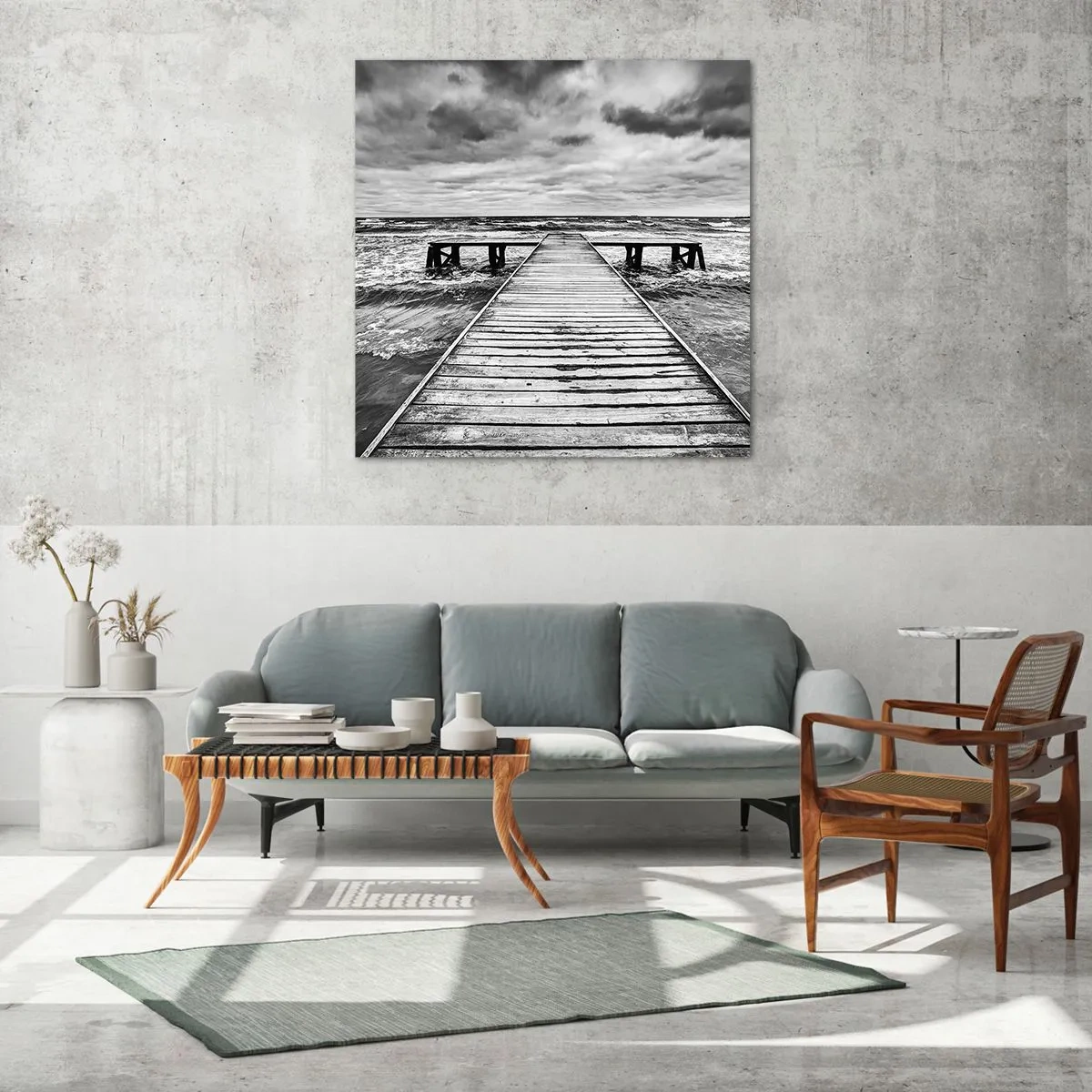 Obraz na skle - Čakám na vietor, čo rozfúka… - 30x30 cm