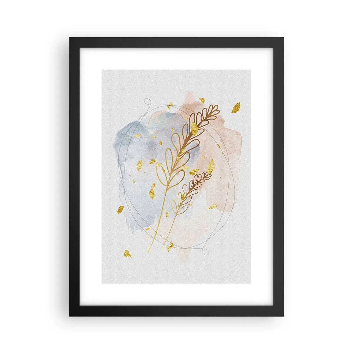 Plagát v čiernom ráme - Zlatý závan - 30x40 cm