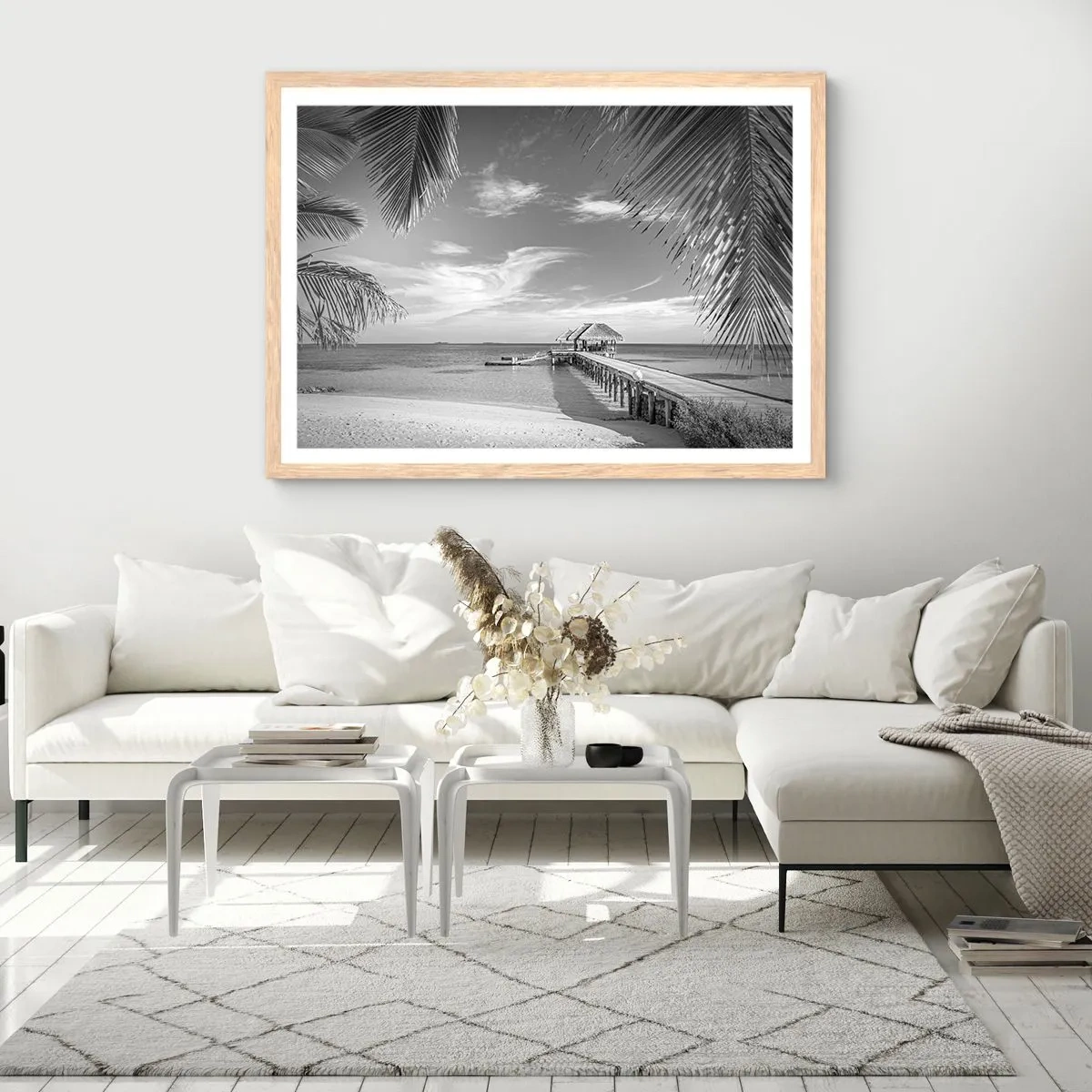 Plagát v ráme zo svetlého duba - Spomienka alebo sen? - 50x40 cm