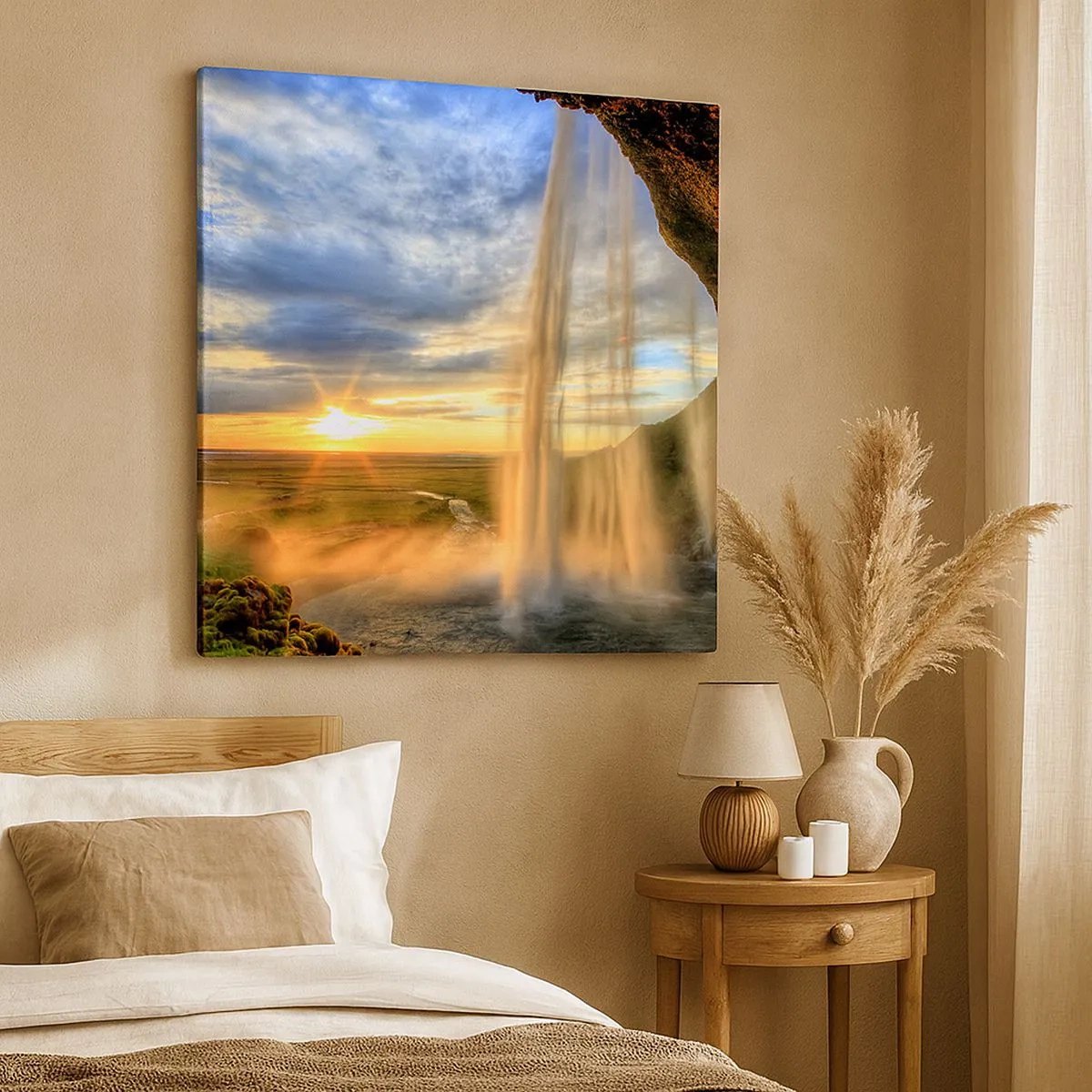 Obraz na plátne - Svet za závojom kvapiek - 30x30 cm