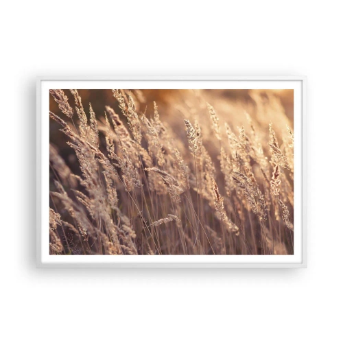 Plagát v bielom ráme - Pripravení privítať jeseň - 100x70 cm