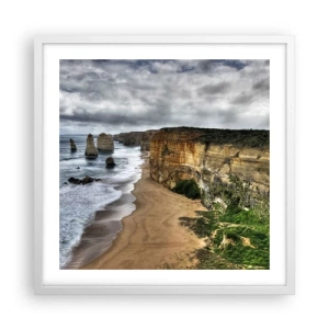 Plagát v bielom ráme - Drsná krása - 50x50 cm