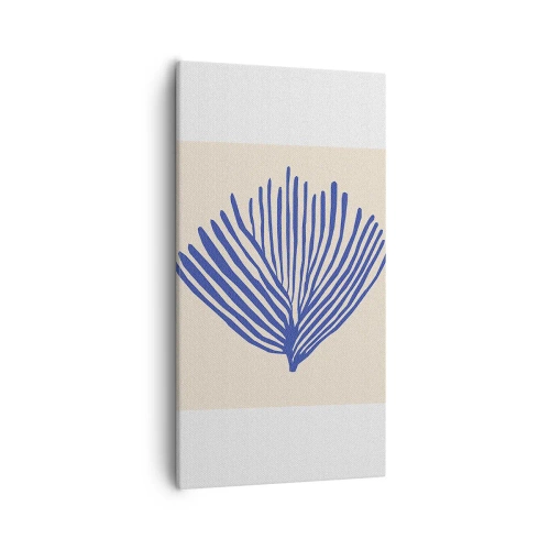 Obraz na plátne - Modrý vejár - 55x100 cm