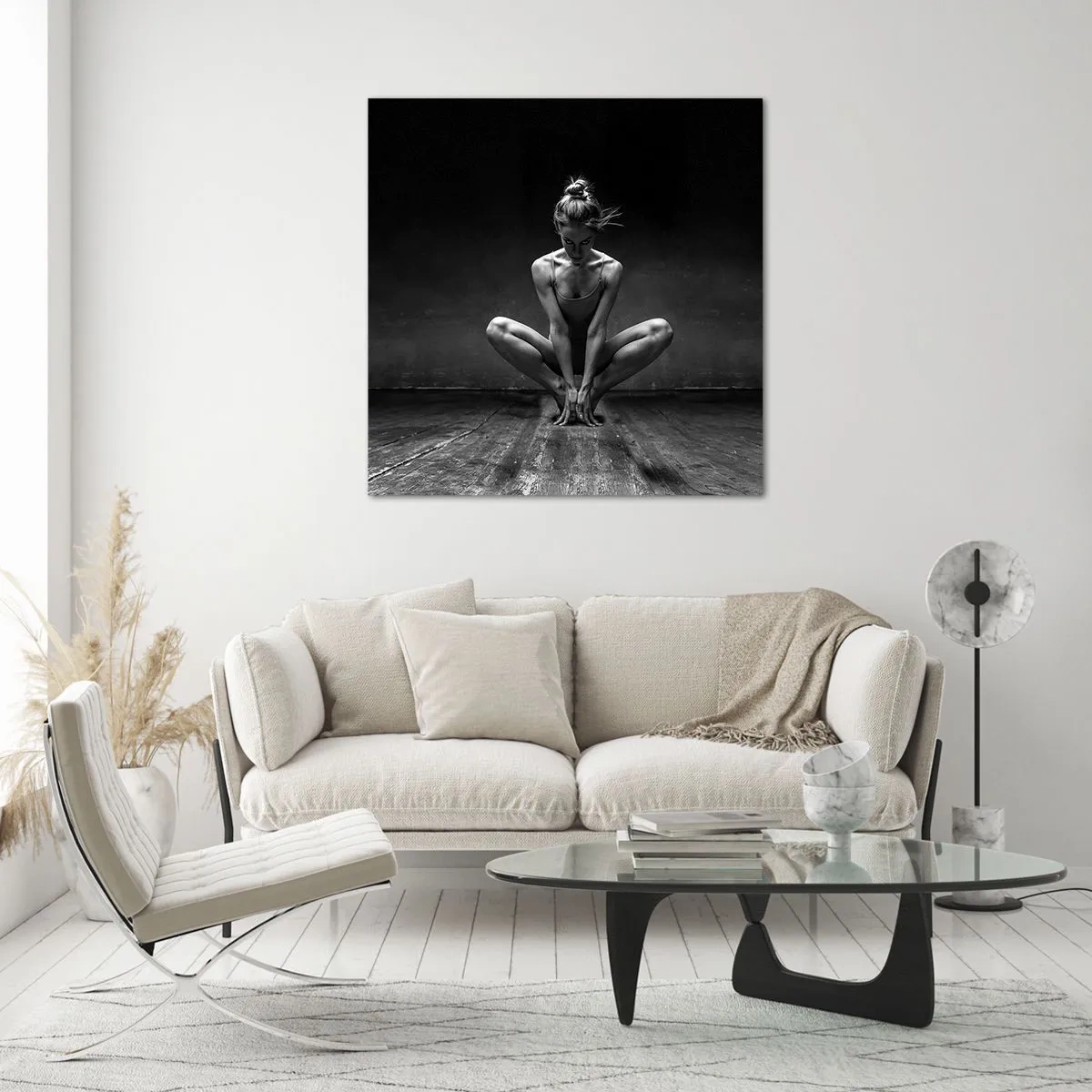 Obraz na skle - Koncentrácia tanečnej energie - 70x70 cm
