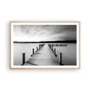 Plagát v ráme zo svetlého duba - Pri napájadle – pokoji - 91x61 cm