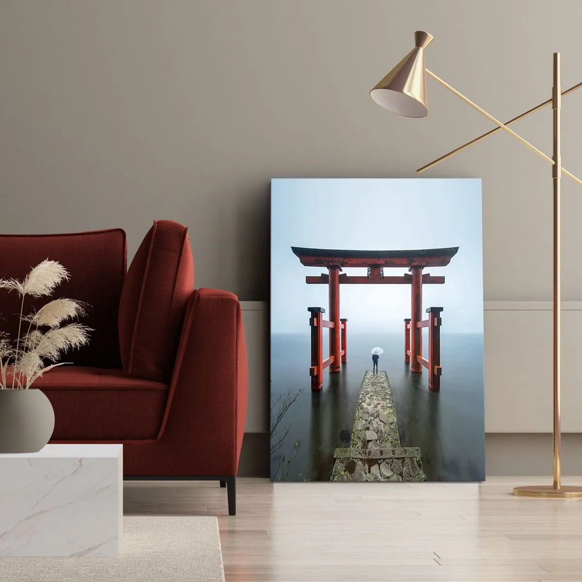 Obraz na plátne - Japonské zamyslenie - 50x70 cm