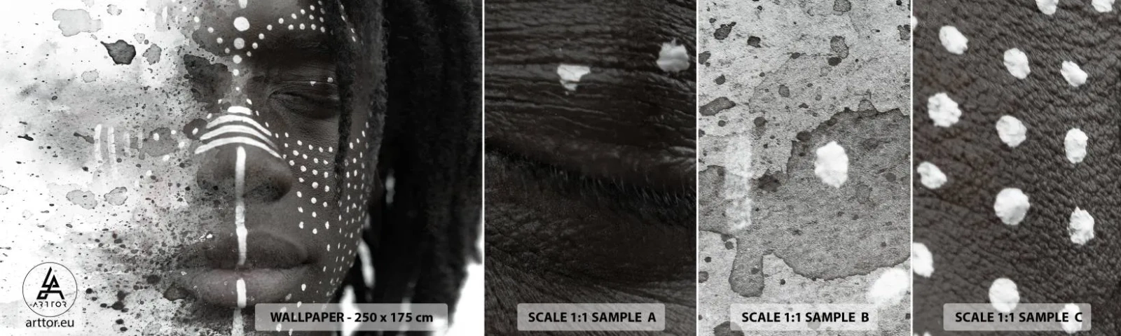 Vzorka Fototapeta Standard Eco - Objav pôvodného ducha - Portrét ženy, Žena, africký Američan - 100x30 cm