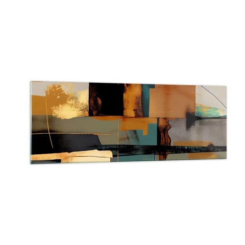 Obraz na skle - Abstrakcia – svetlo a tieň - 140x50 cm