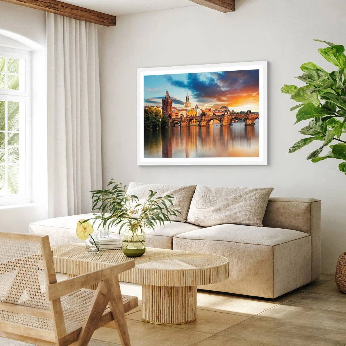 Plagát v bielom ráme - Krásna od pradávna - 70x50 cm