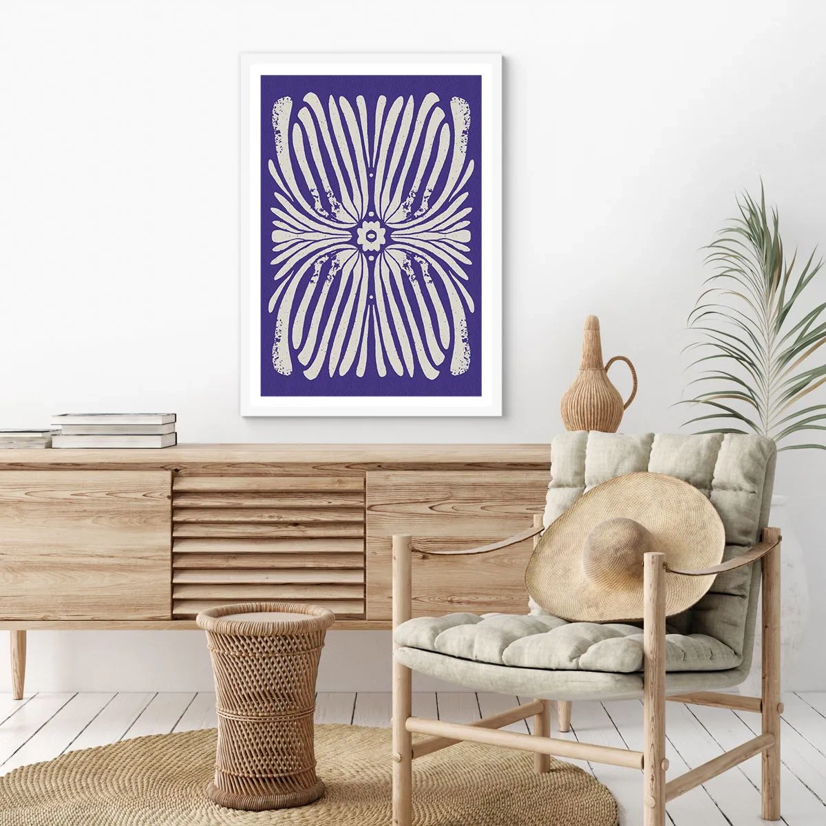 Plagát v bielom ráme - Etnické inšpirácie - 70x100 cm