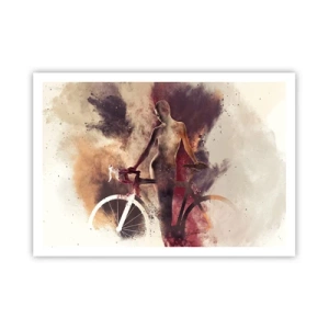 Plagát - Cyklistická duša v mramorových tvaroch - 100x70 cm