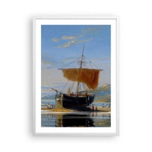 Plagát v bielom ráme - Voda, zem, vzduch - 50x70 cm