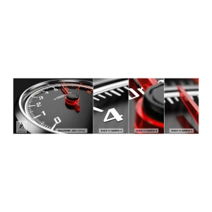Vzorka samolepiacej fototapety Deluxe Sticker - Šliapni na to - Automobilový priemysel, Rýchlomer, 3D - 100x30 cm