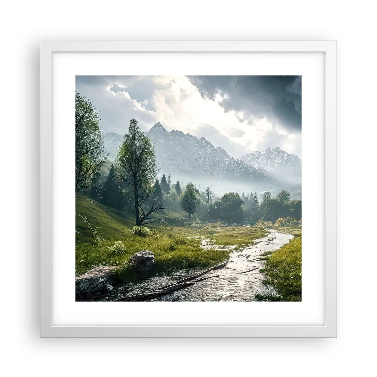 Plagát v bielom ráme - Tam a späť - 40x40 cm