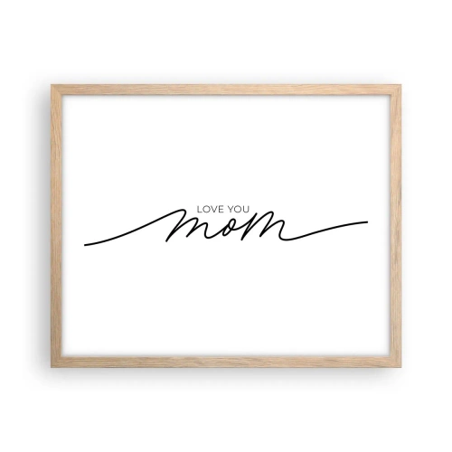 Plagát v ráme zo svetlého duba - Veľké dojatie - 50x40 cm