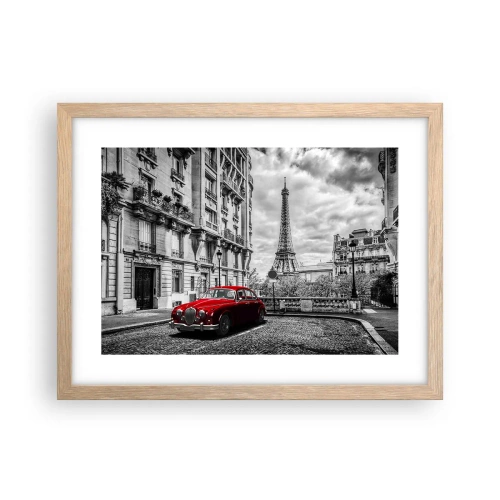 Plagát v ráme zo svetlého duba - Dravec v meste - 40x30 cm