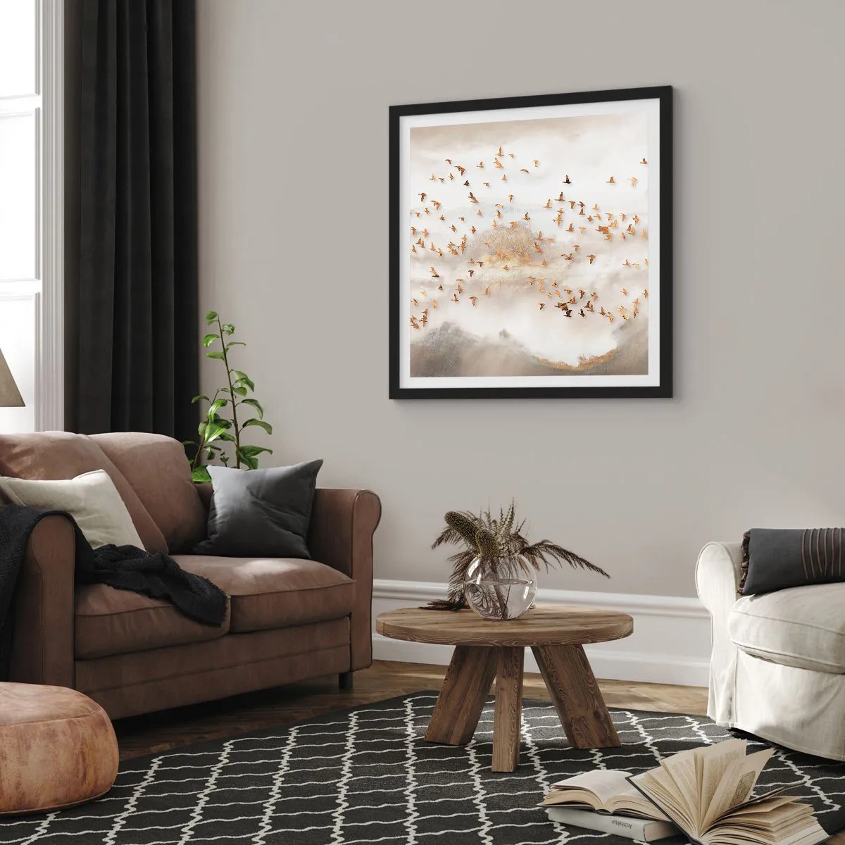 Plagát v čiernom ráme - Už je čas... - 40x40 cm