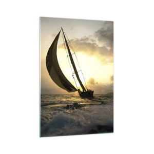 Obraz na skle - S vetrom a proti vetru - 70x100 cm