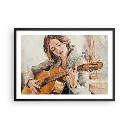 Plagát v čiernom ráme - Koncert pre gitaru a dievčenské srdce - 70x50 cm