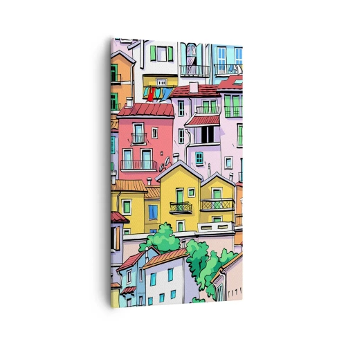 Obraz na plátne - Veselé mesto - 55x100 cm