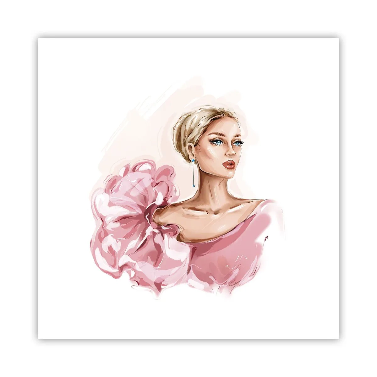 Plagát - Ako maľovaná… - 40x40 cm