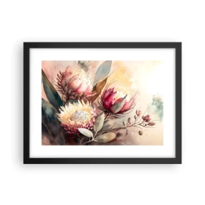 Plagát v čiernom ráme - Z profilu a en face - 40x30 cm