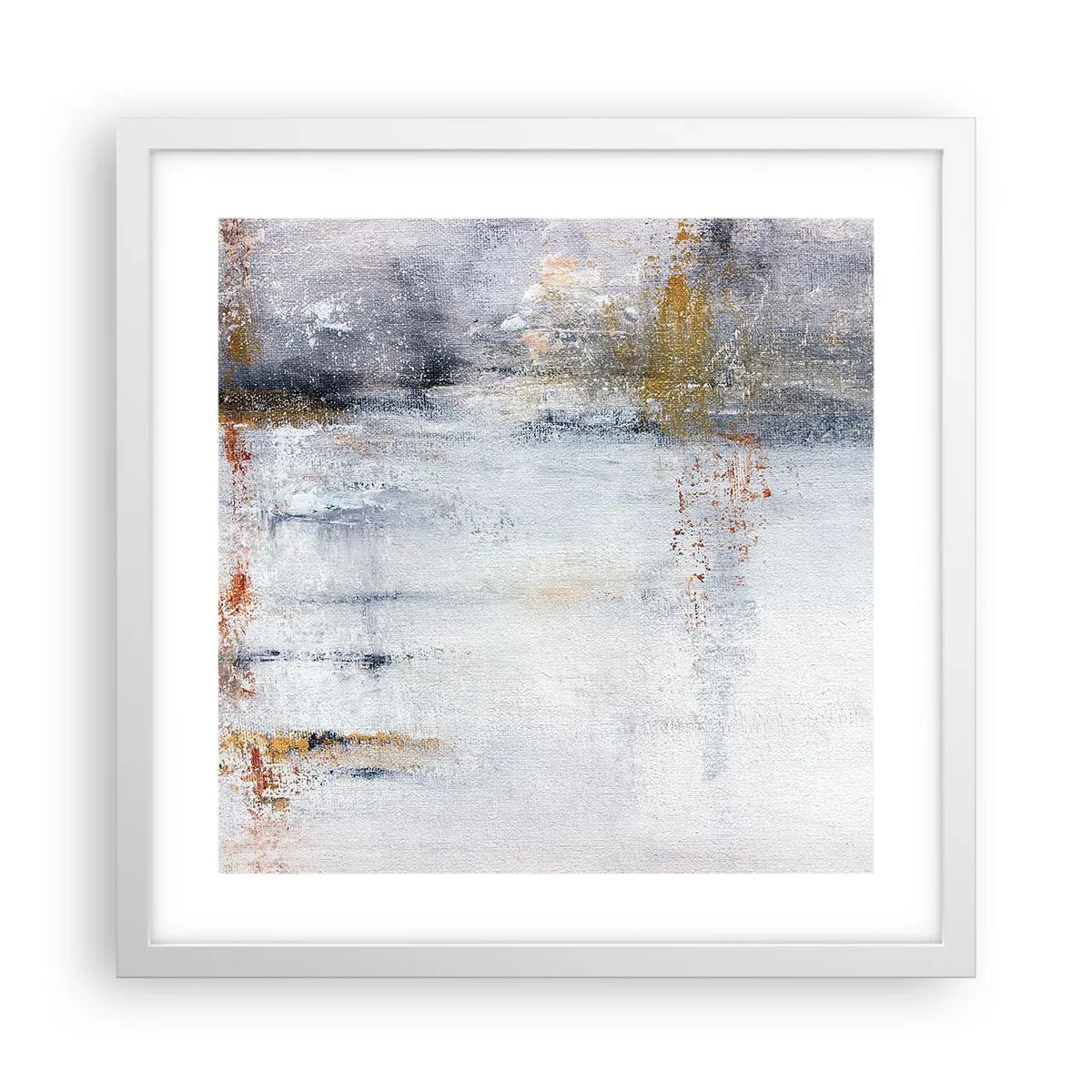 Plagát v bielom ráme - Za závojom vzduchu - 40x40 cm