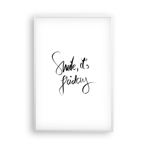 Plagát v bielom ráme - Naozajstná radosť - 61x91 cm