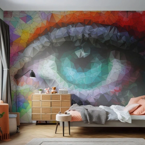 Fototapeta Premium Sand - Kryštalický lesk očí - Abstrakcia, Oko, Grafika - 100x70 cm