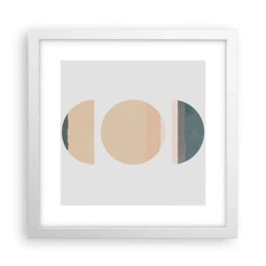 Plagát v bielom ráme - Kruh za kruhom - 30x30 cm