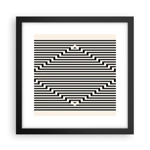 Plagát v čiernom ráme - Geometrická ilúzia - 30x30 cm