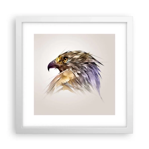 Plagát v bielom ráme - Portrét bojovníka - 30x30 cm