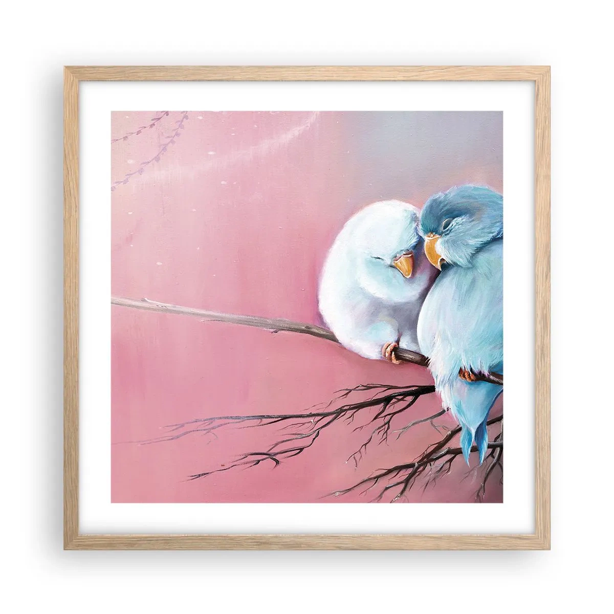 Plagát v ráme zo svetlého duba - Čo k tomu dodať? - 50x50 cm