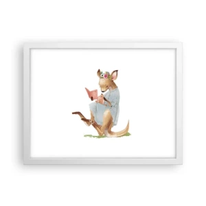 Plagát v bielom ráme - Prečítaj mi, mama - 40x30 cm