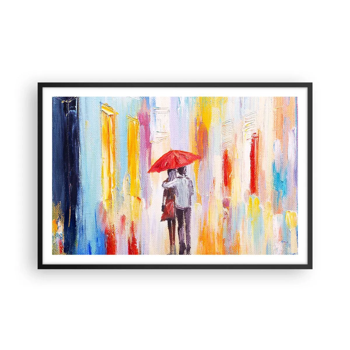 Plagát v čiernom ráme - Nech prší ďalej - 91x61 cm